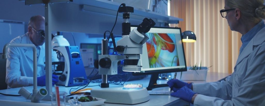 Illustration microscope de recherche