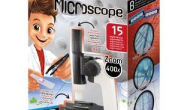 Jeu éducatif Buki : microscope avec accessoires, zoom 400x, pour explorer le monde scientifique. Idéal pour les jeunes scientifiques.